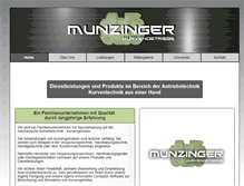 Tablet Screenshot of munzinger-kurvengetriebe.de